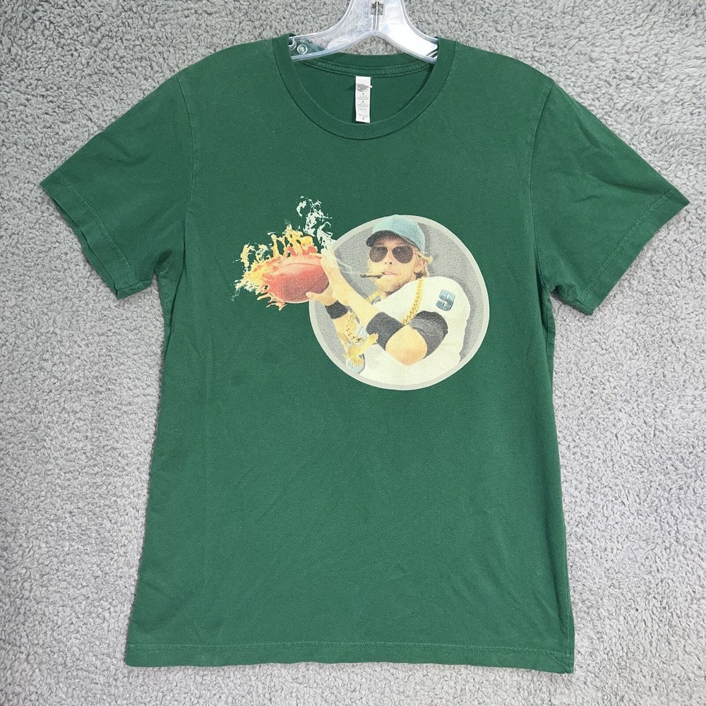 Barstool Sports T Shirt Men's Sz M Green Nick Foles Jim Mcmahon Cigar Rope Chain